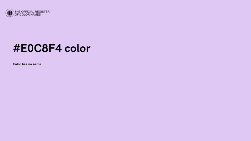 #E0C8F4 color image