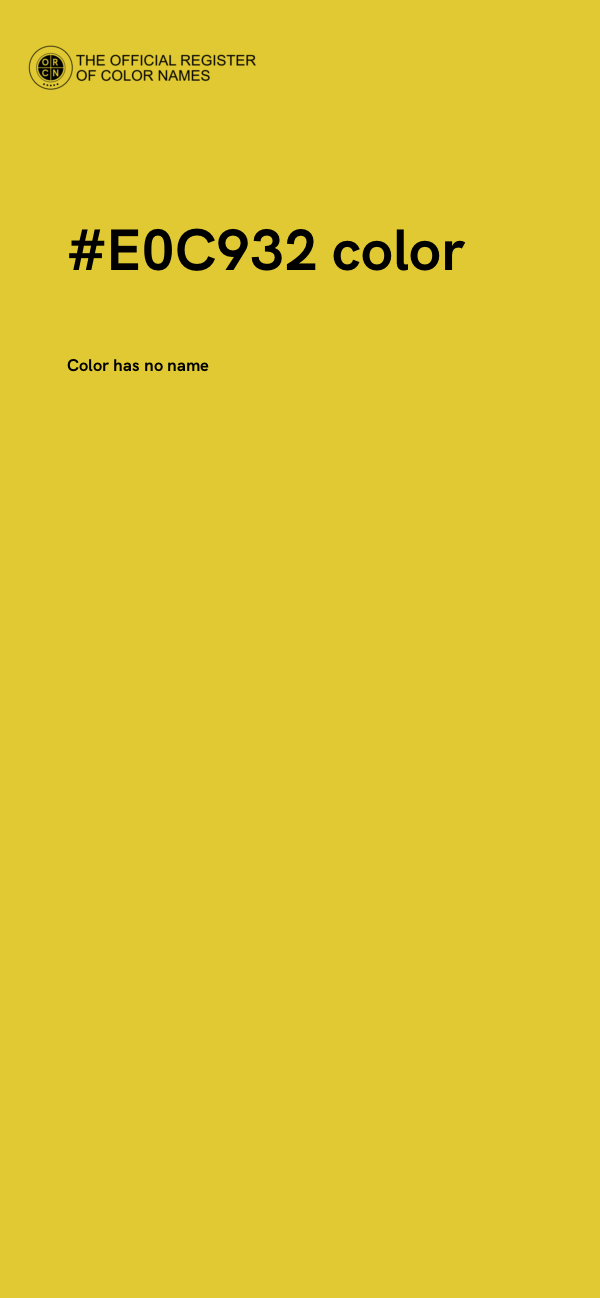 #E0C932 color image