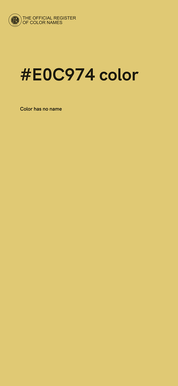 #E0C974 color image