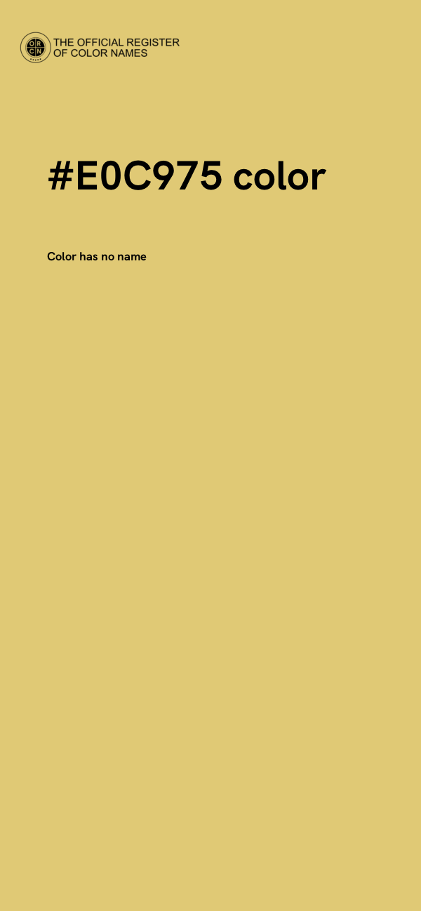 #E0C975 color image