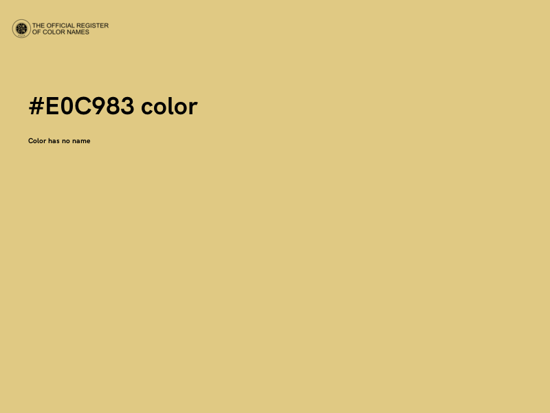 #E0C983 color image