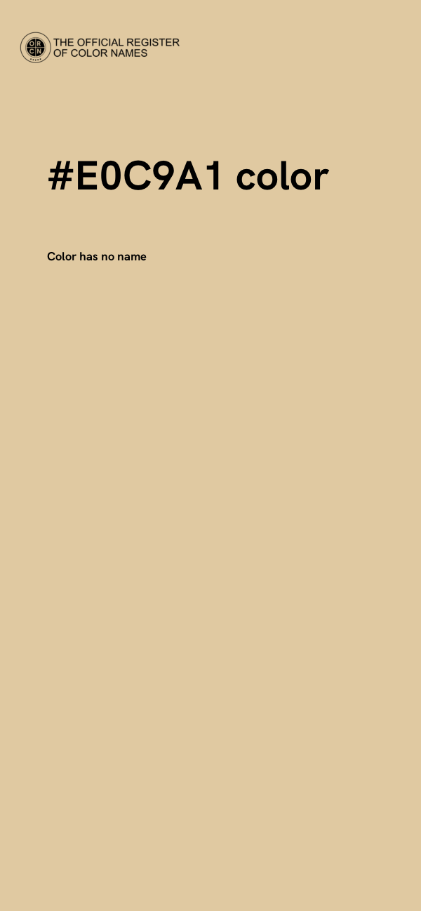 #E0C9A1 color image