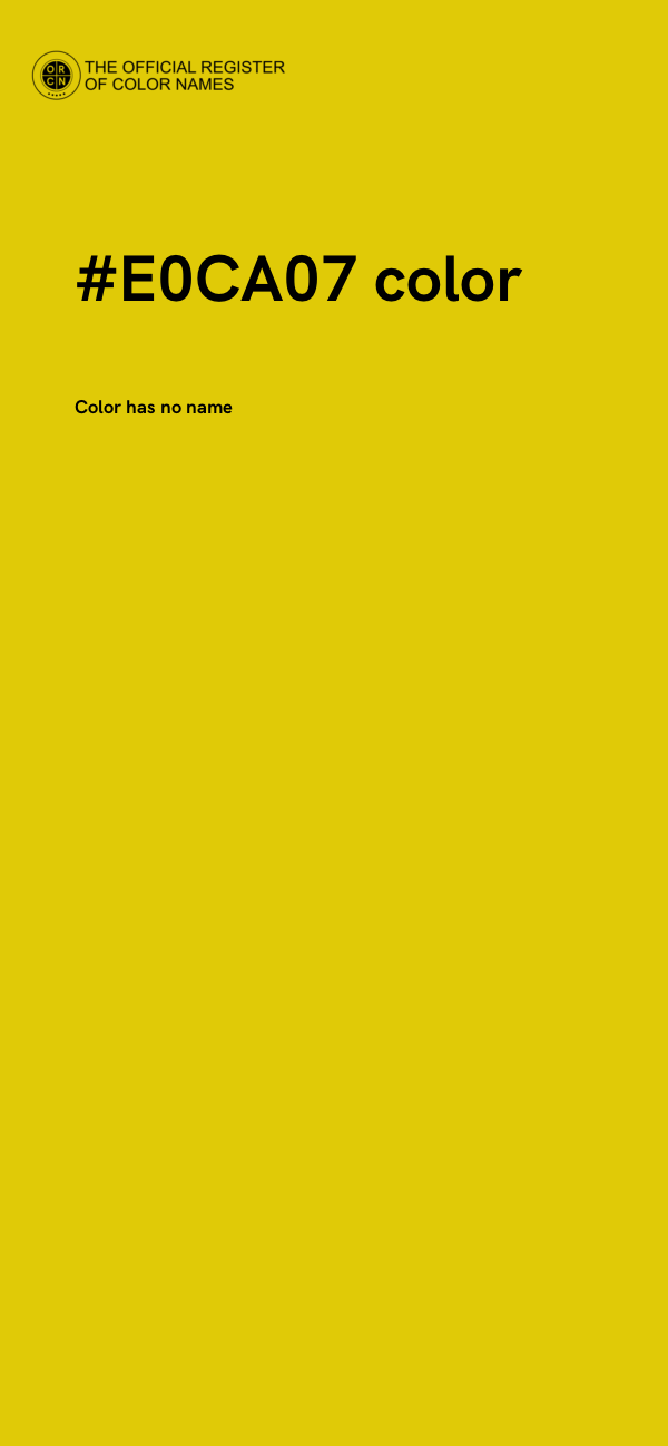 #E0CA07 color image