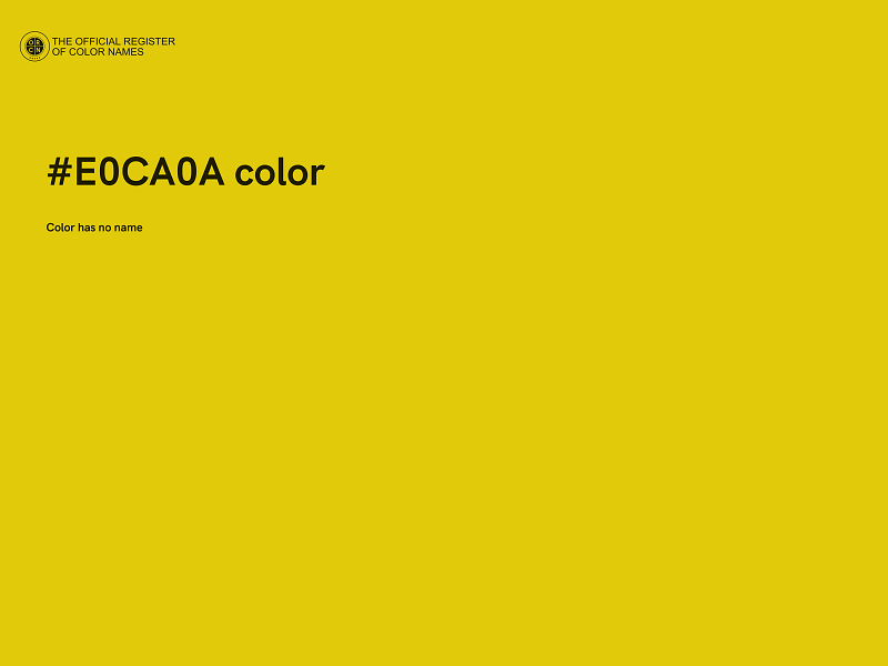 #E0CA0A color image