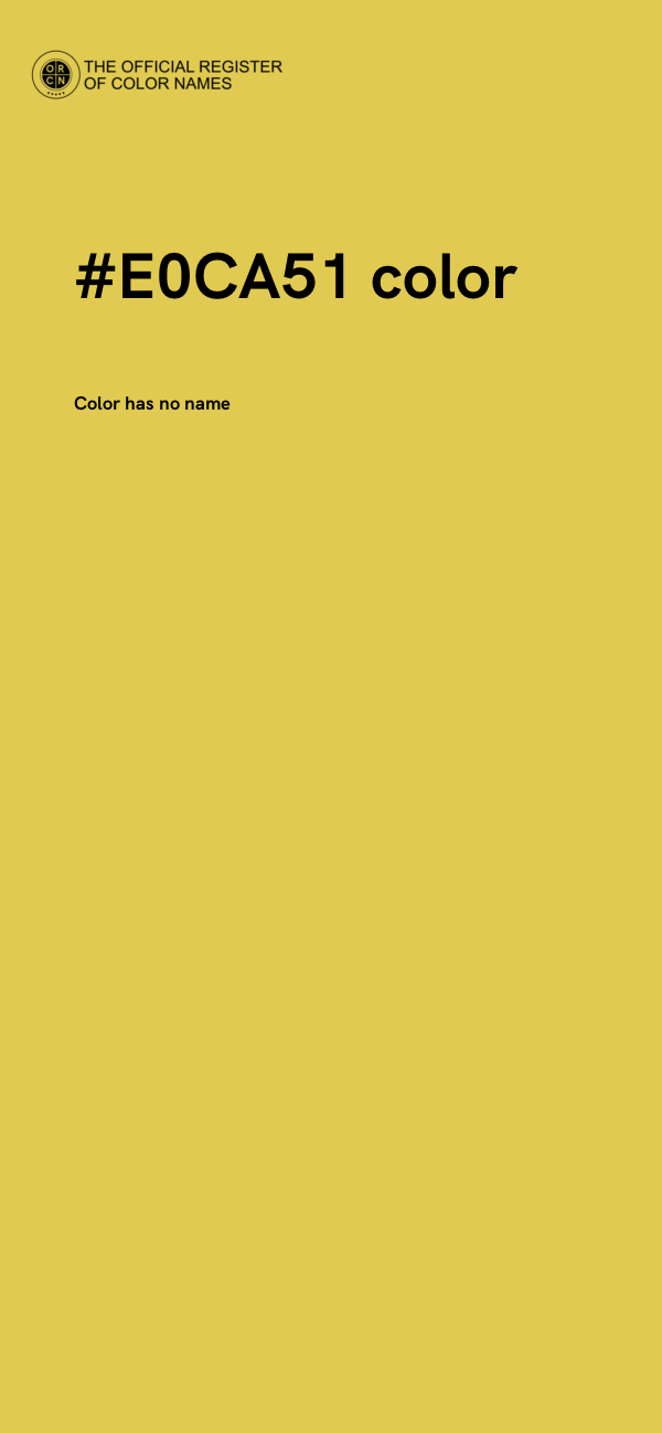 #E0CA51 color image
