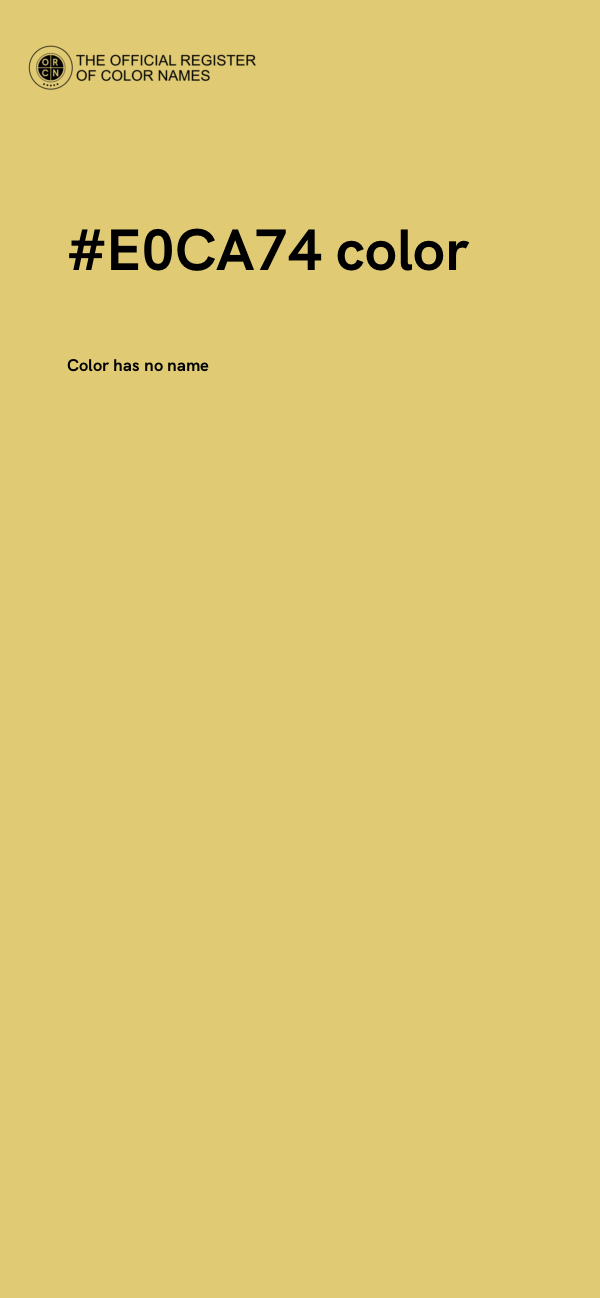 #E0CA74 color image