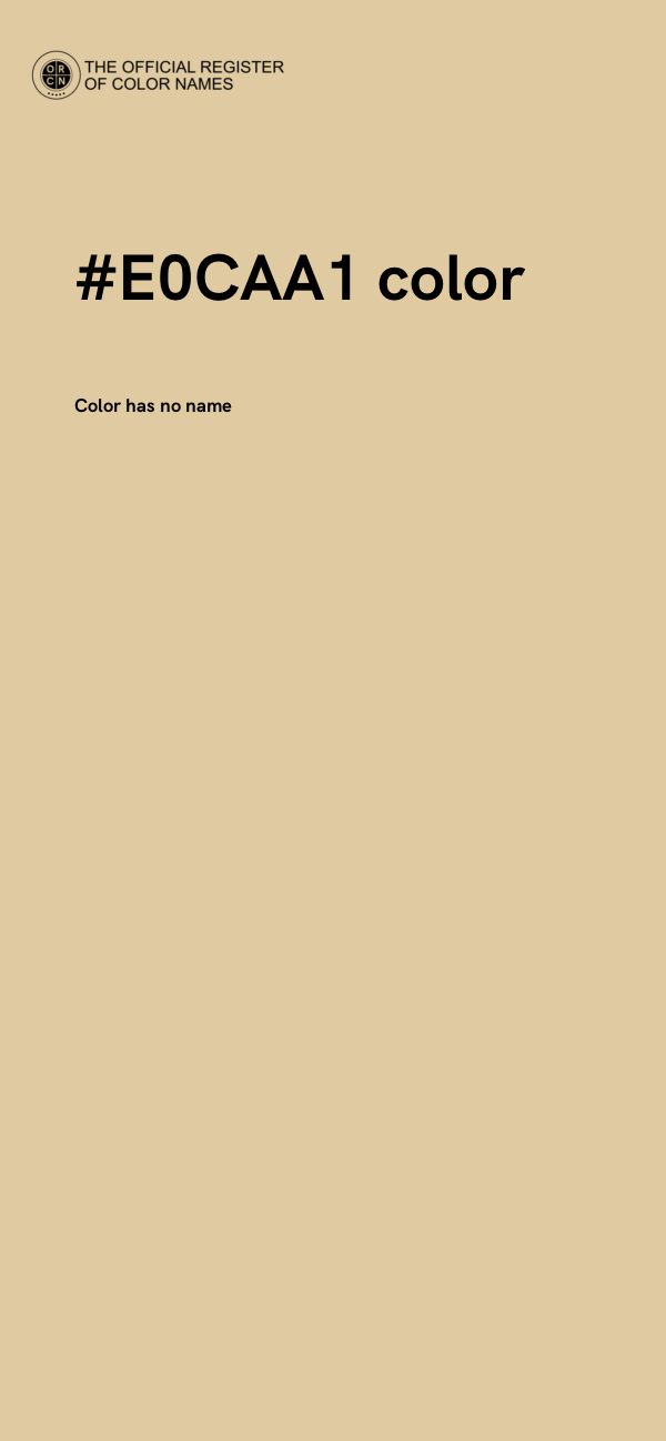 #E0CAA1 color image