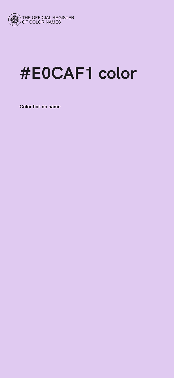 #E0CAF1 color image