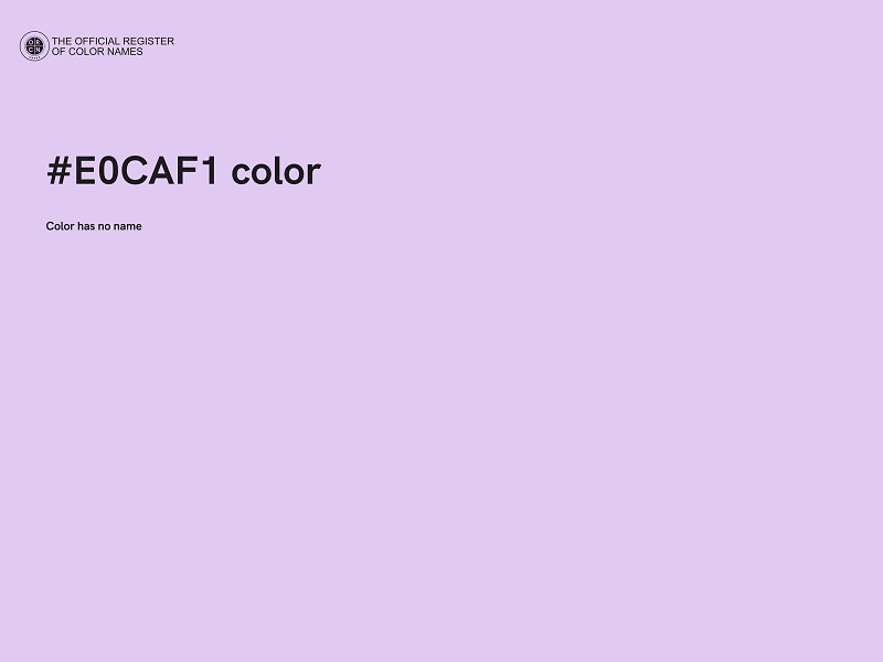 #E0CAF1 color image