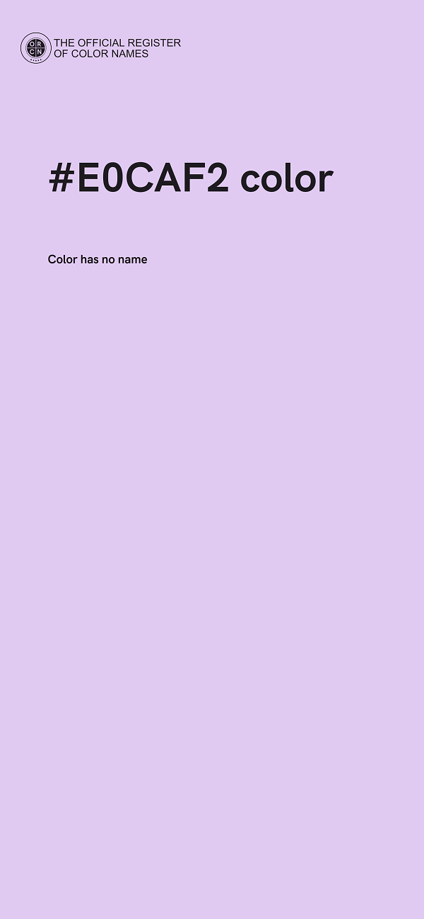 #E0CAF2 color image