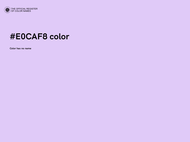 #E0CAF8 color image