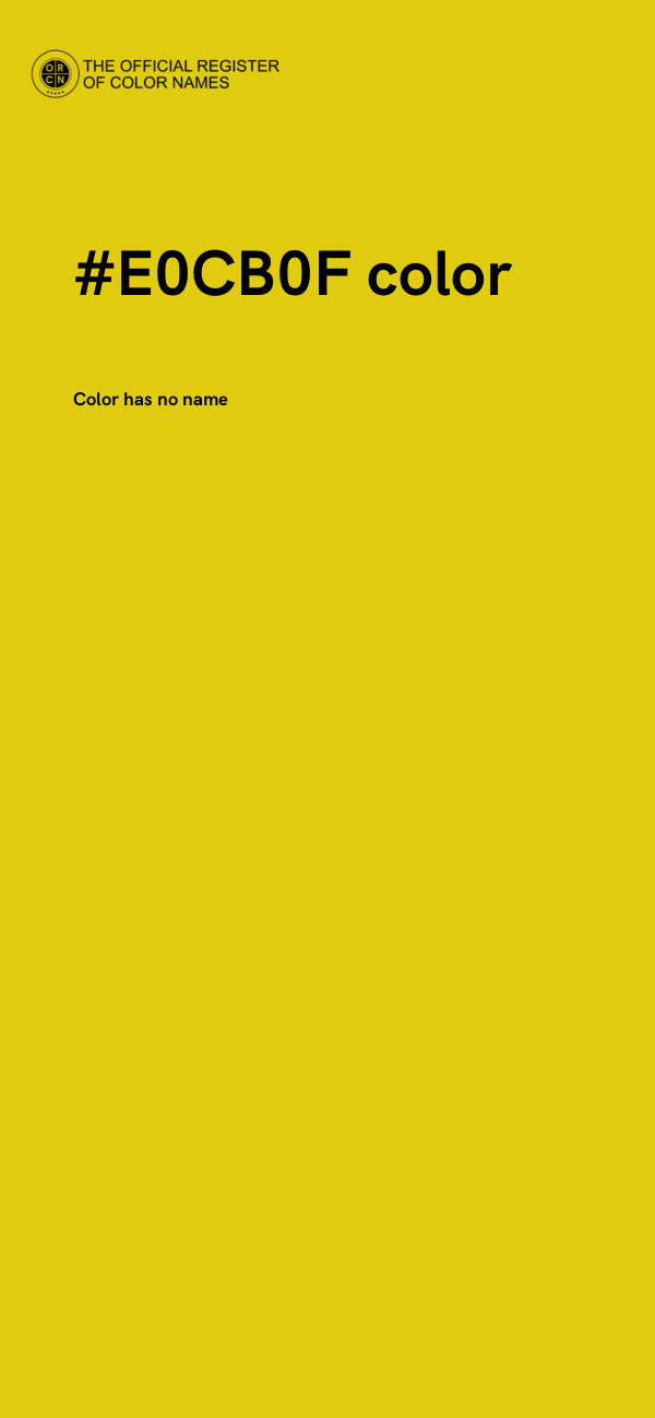 #E0CB0F color image