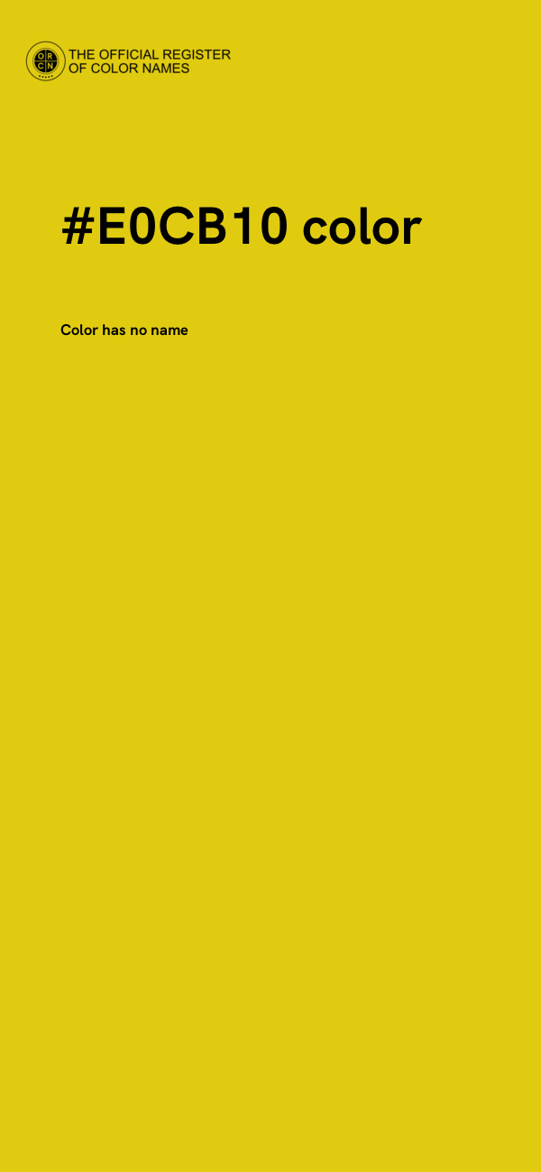#E0CB10 color image