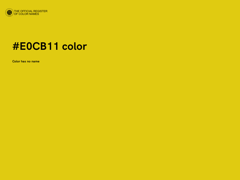 #E0CB11 color image