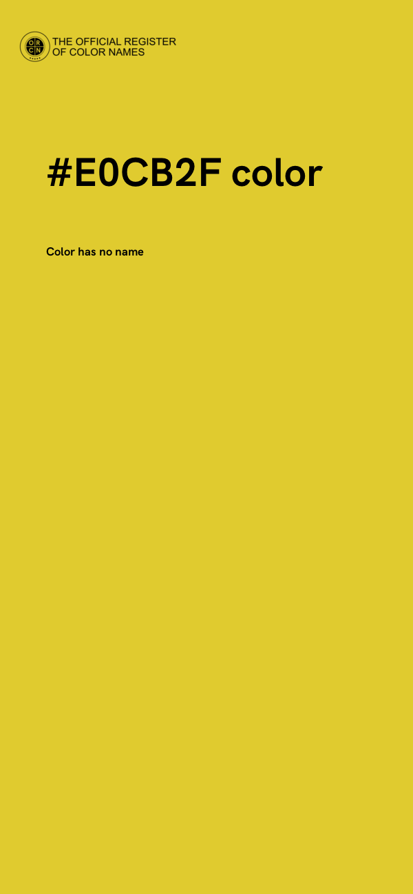 #E0CB2F color image