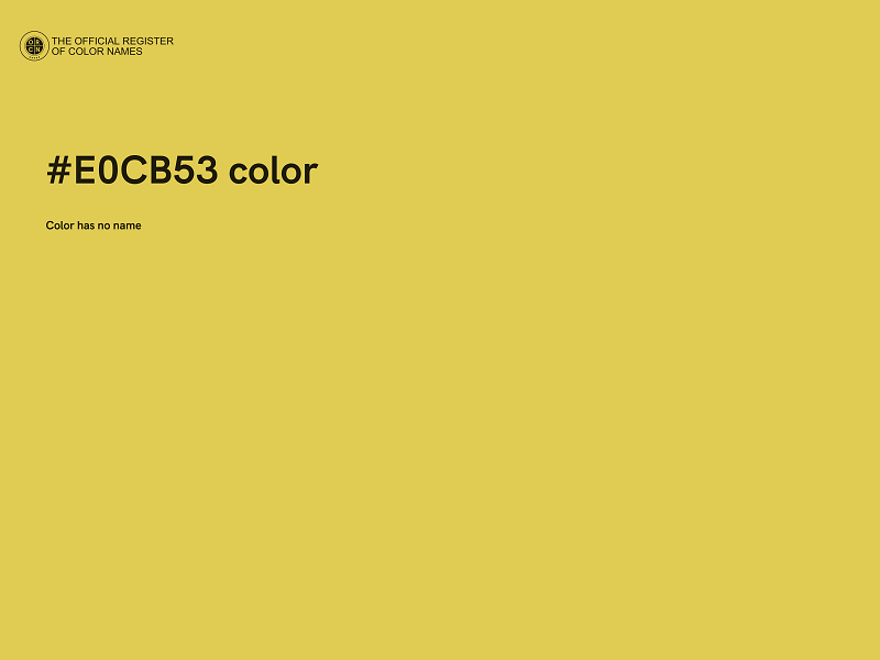 #E0CB53 color image