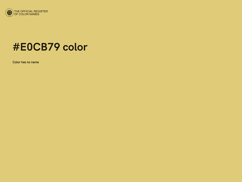 #E0CB79 color image