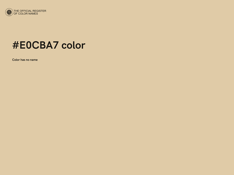 #E0CBA7 color image