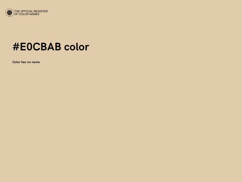 #E0CBAB color image