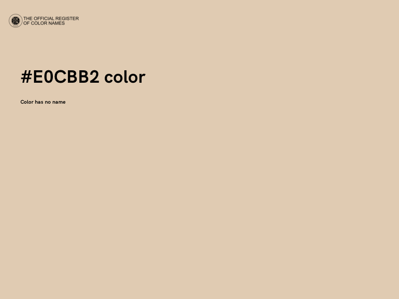 #E0CBB2 color image