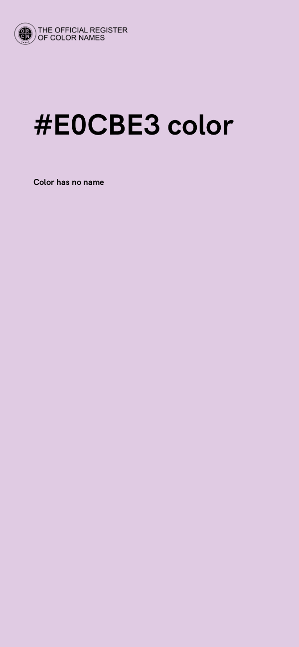 #E0CBE3 color image