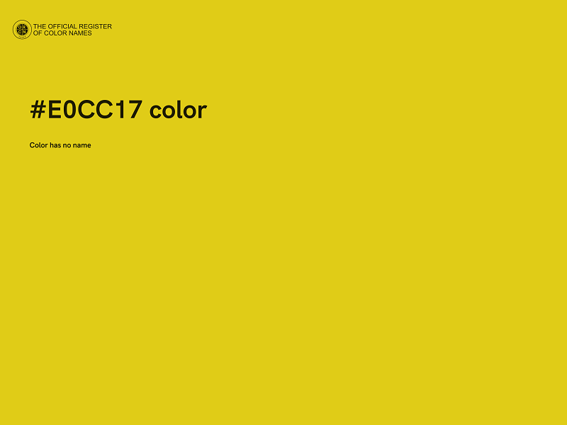 #E0CC17 color image