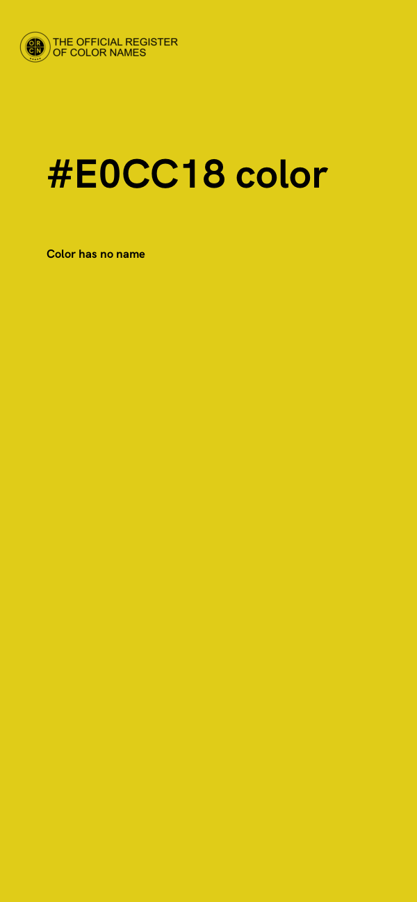 #E0CC18 color image