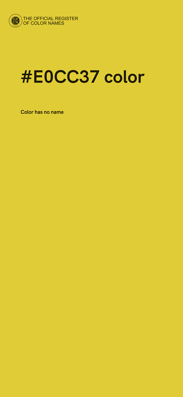 #E0CC37 color image