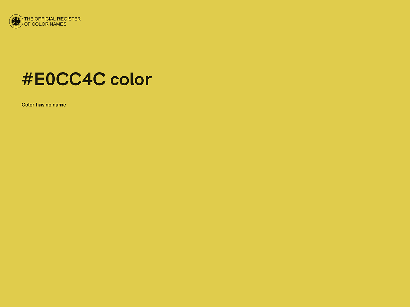 #E0CC4C color image