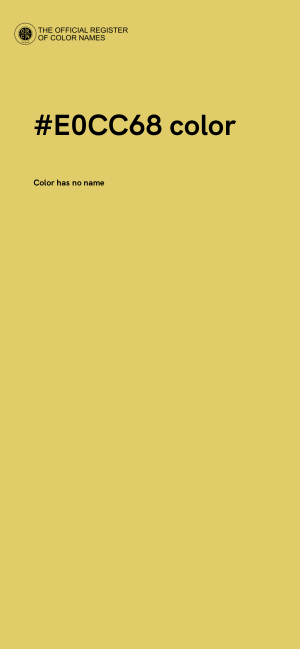 #E0CC68 color image