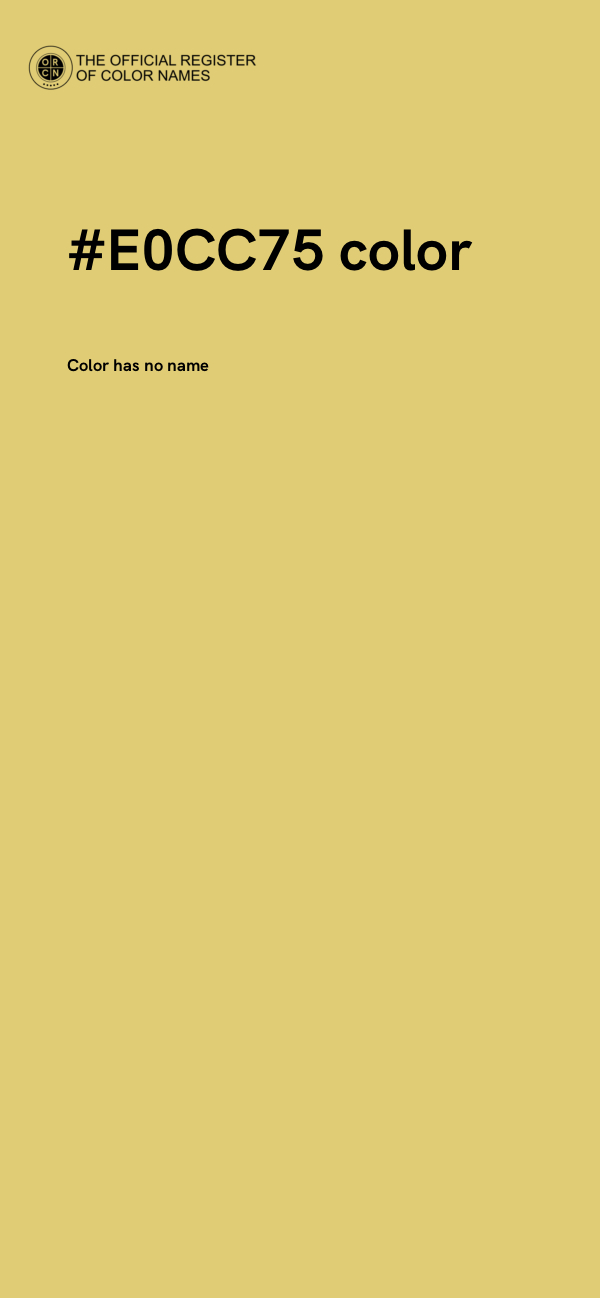 #E0CC75 color image