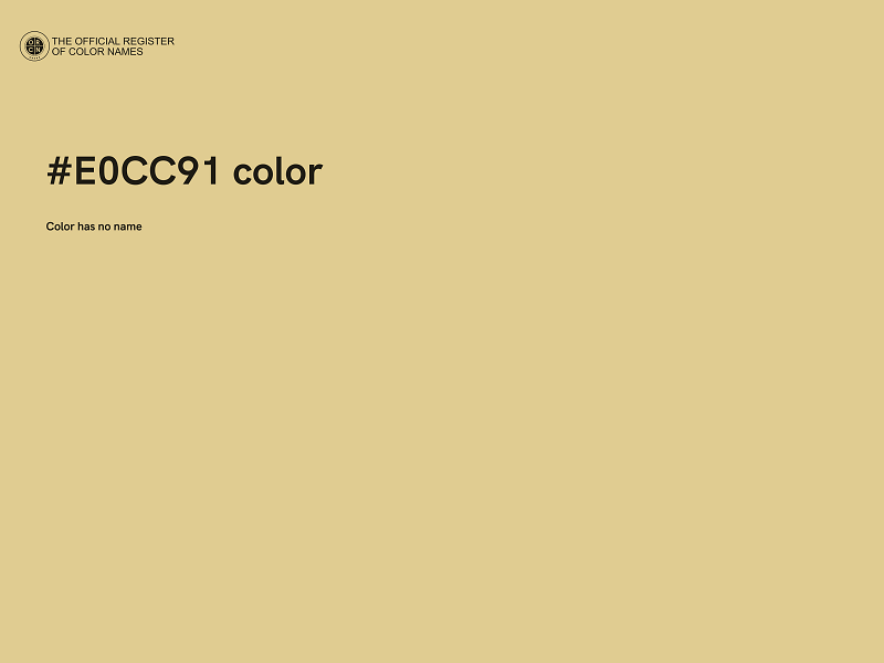 #E0CC91 color image
