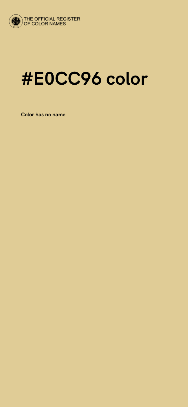 #E0CC96 color image