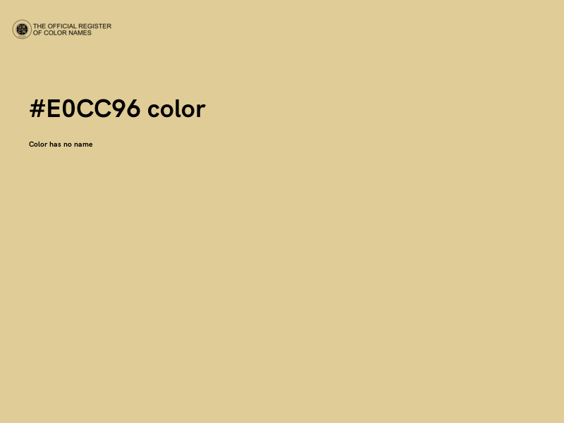 #E0CC96 color image