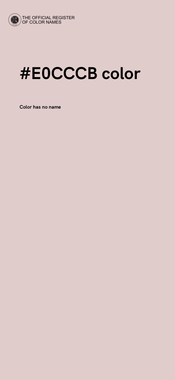 #E0CCCB color image