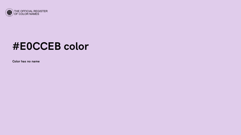 #E0CCEB color image