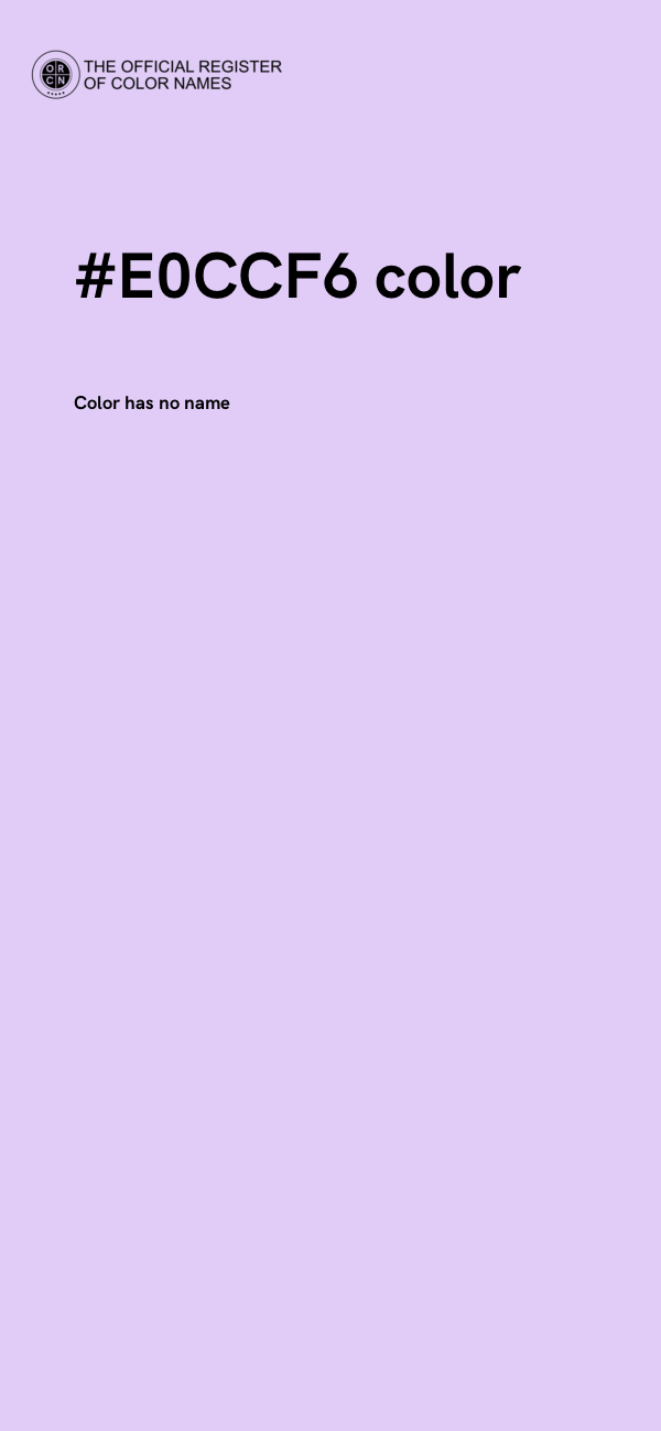 #E0CCF6 color image