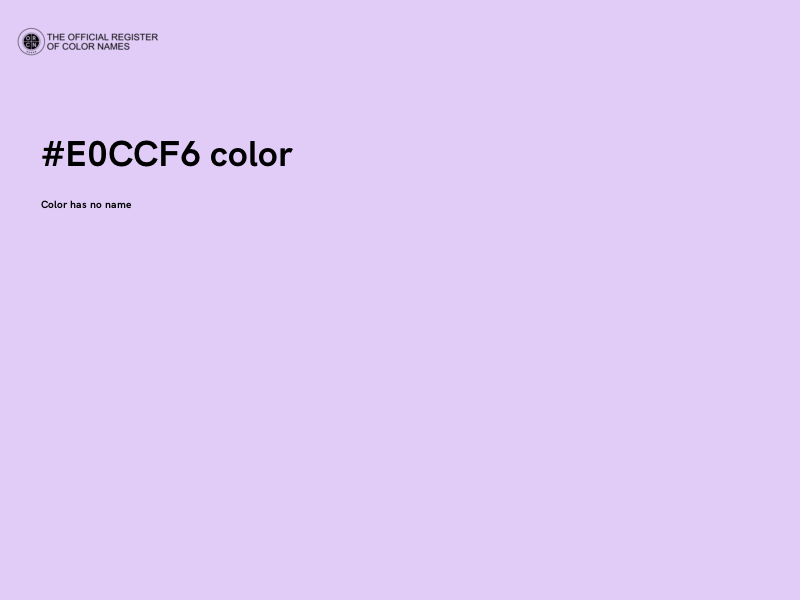 #E0CCF6 color image
