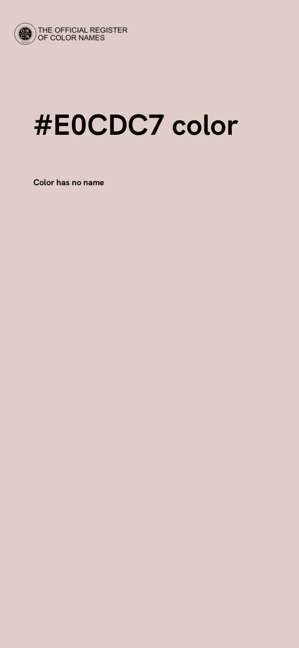 #E0CDC7 color image