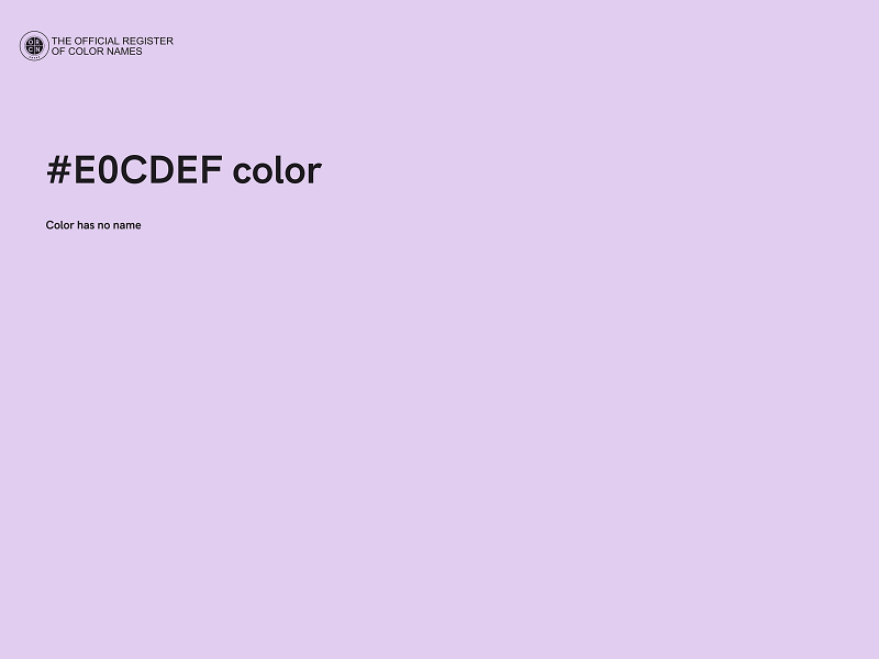 #E0CDEF color image