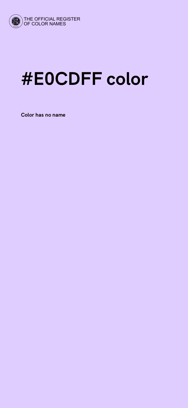#E0CDFF color image