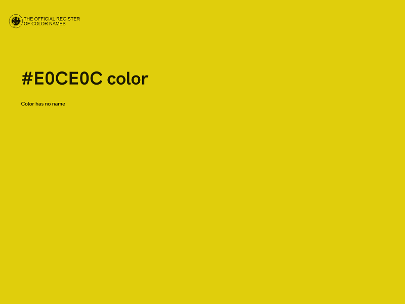 #E0CE0C color image