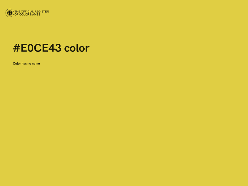 #E0CE43 color image