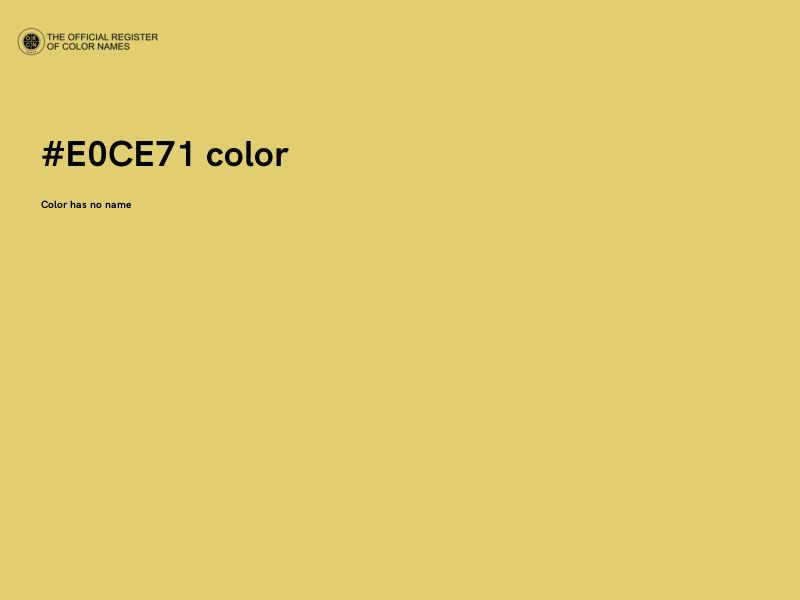 #E0CE71 color image