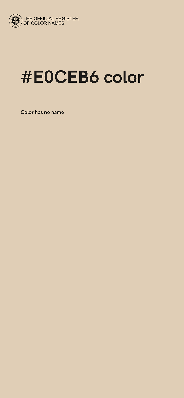 #E0CEB6 color image