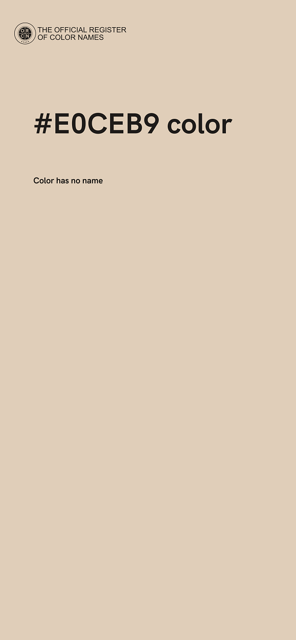 #E0CEB9 color image