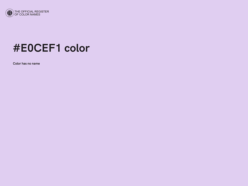 #E0CEF1 color image