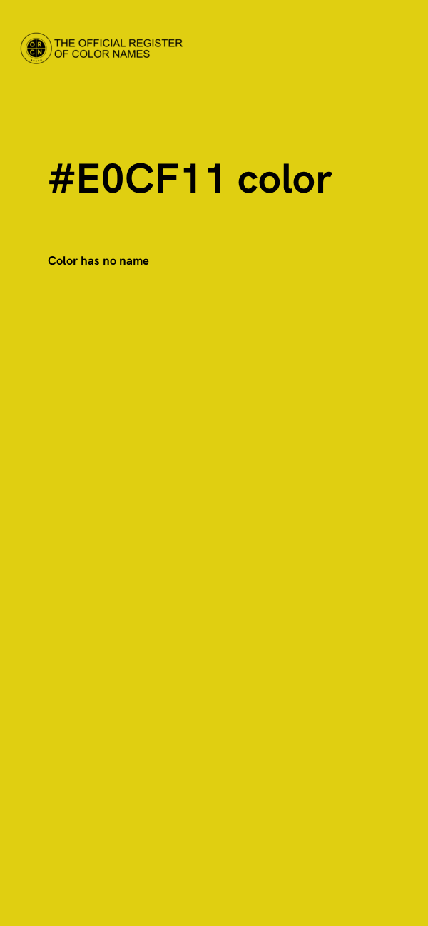 #E0CF11 color image
