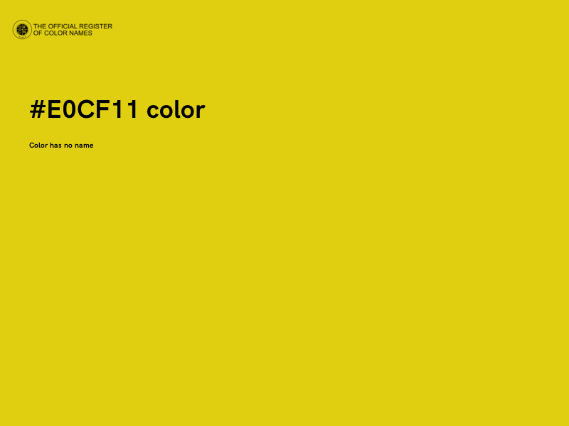 #E0CF11 color image