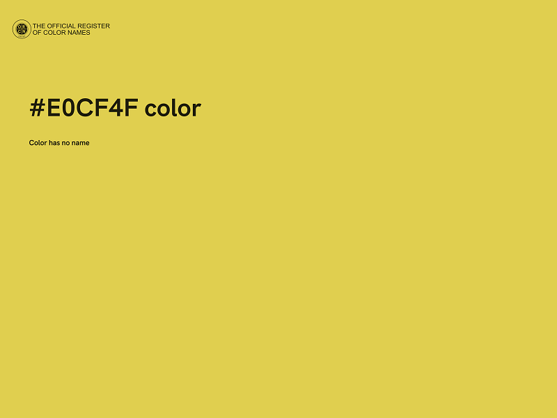 #E0CF4F color image